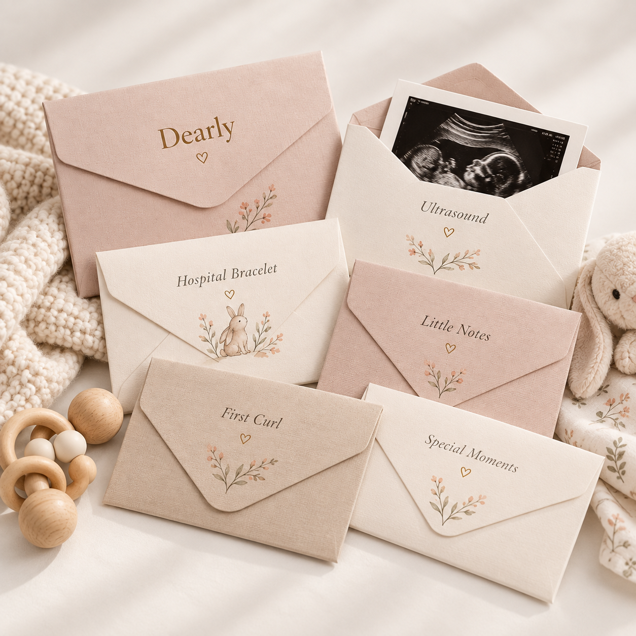 Dearly keepsake envelope set