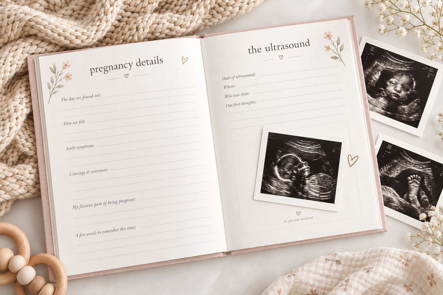Dearly pregnancy memories and ultrasound pages